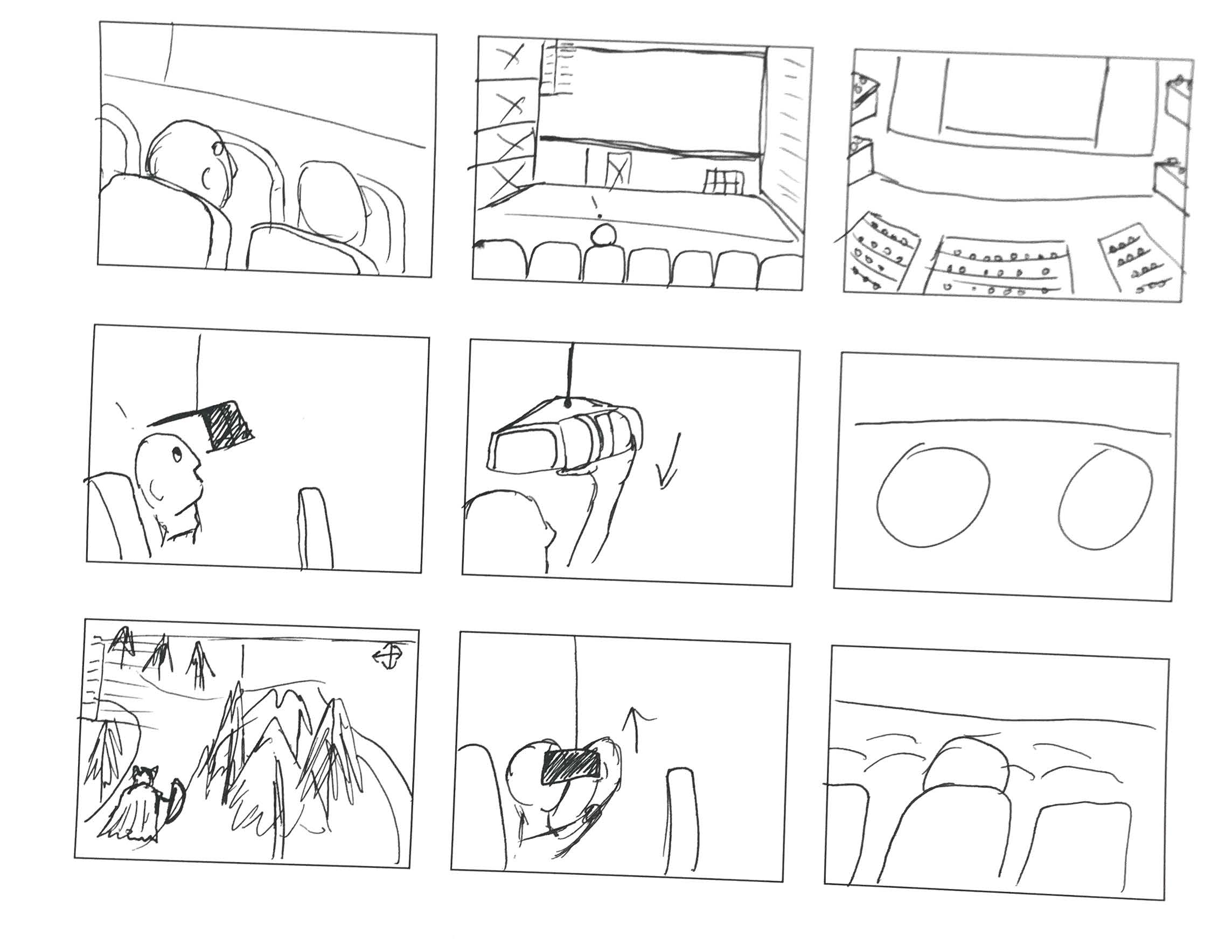 Storyboard showcasing TwitchVR private viewing mode