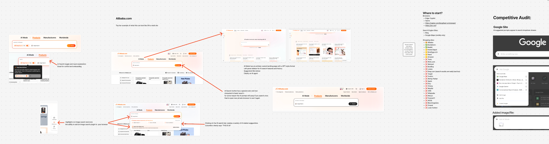 Competitive analysis of AI-enabled search experiences
