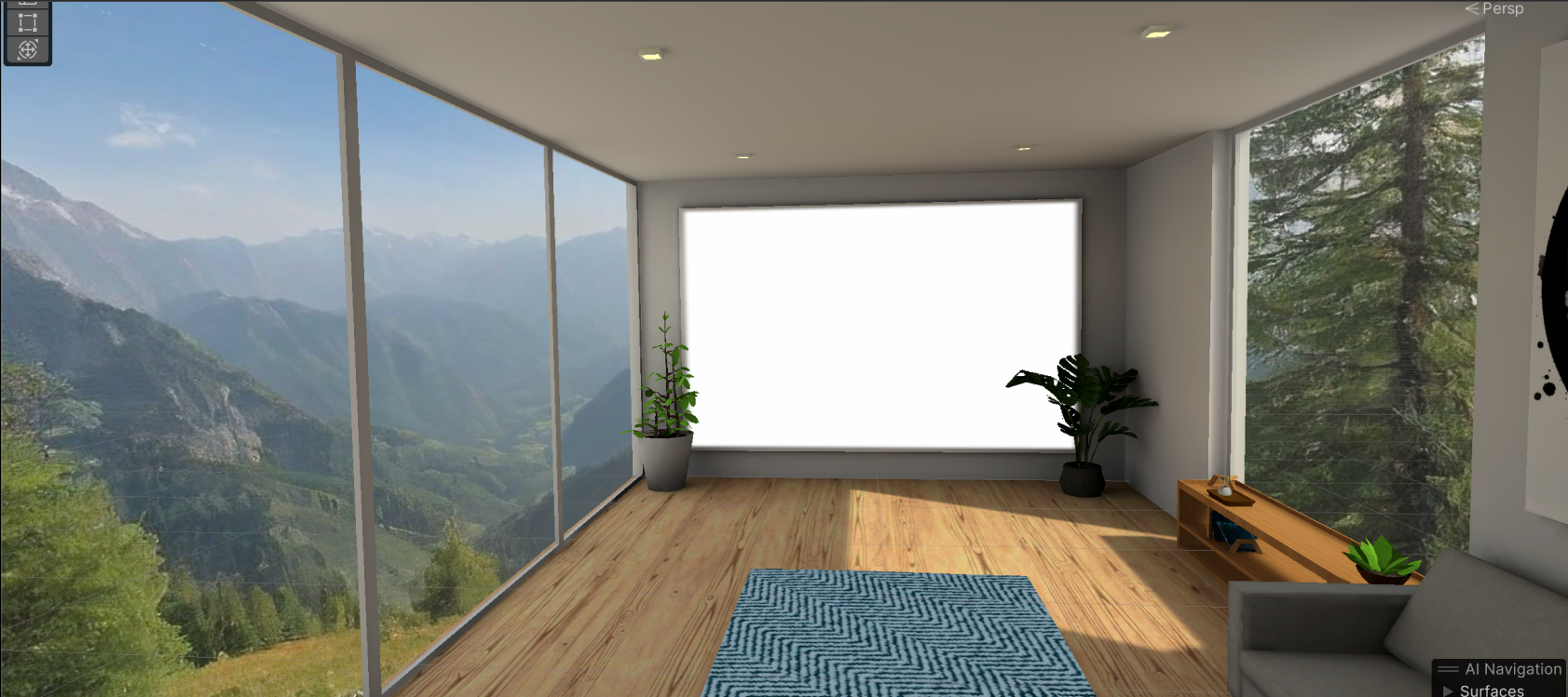 Final VR environment for the Zenni vision testing experience